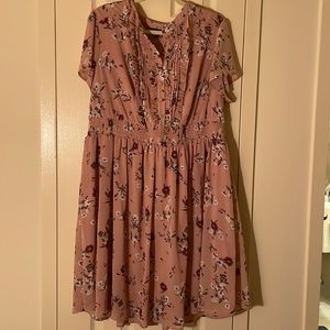 Torrid Light Pink Floral Dress - Size 2